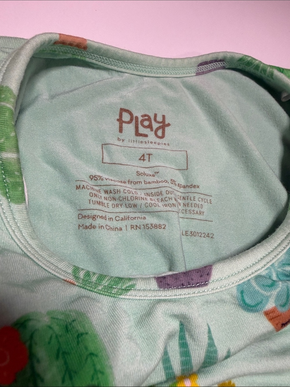 Little Sleepies PLAY 4T Cactus Succulent Bamboo Twirl Dress Soluxe - Picture 2 of 3